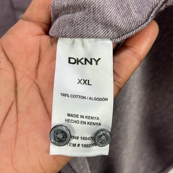 DKNY Men's Casual Button Down in Deep Purple Cotton Long Sleeve Sz XXL Career - Picture 8 of 10